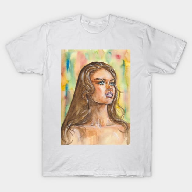 Brooke Shields T-Shirt by Svetlana Pelin